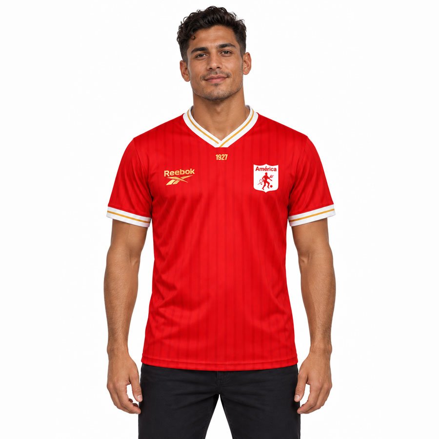 Camiseta Oficial América de Cali Local para Hombre Reebok Roja - Imagen 2