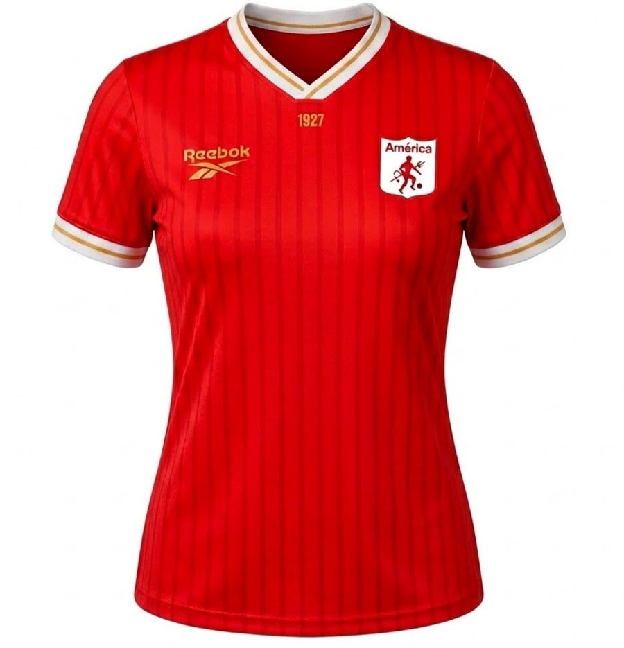Camiseta Oficial América de Cali Local para Mujer Reebok Roja