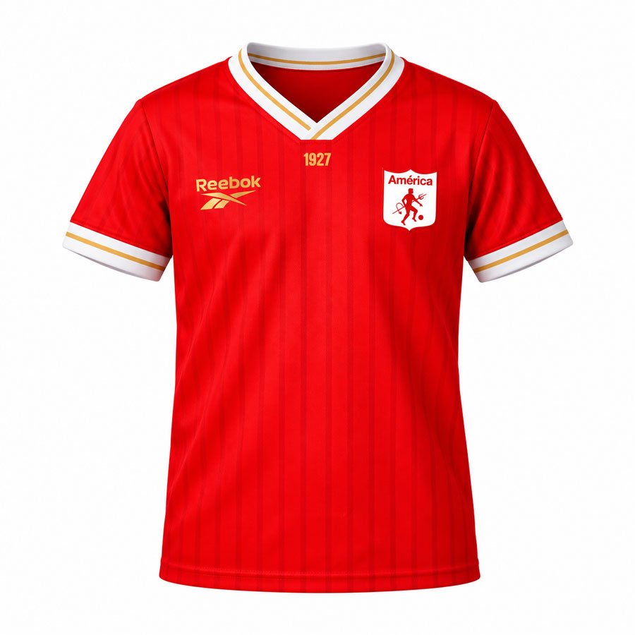 Camiseta Oficial América de Cali Local para Niños Reebok Roja